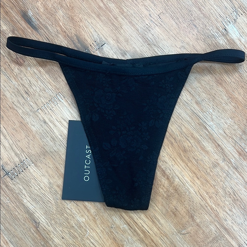 Outcast Black Lace Panties NWT
